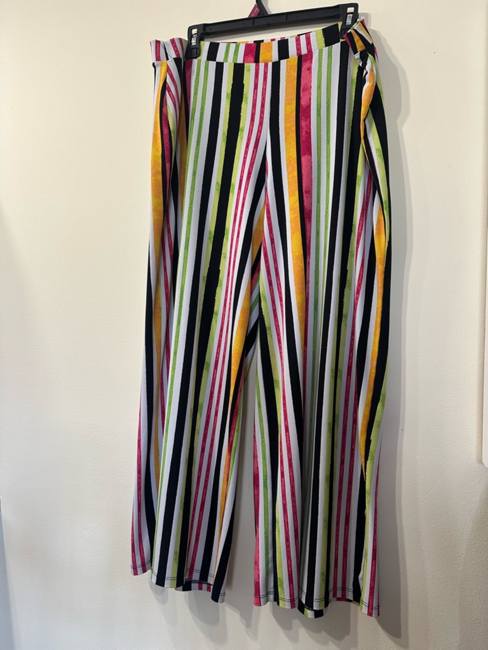 Cato Multi-Color Striped Wide-Leg Pants